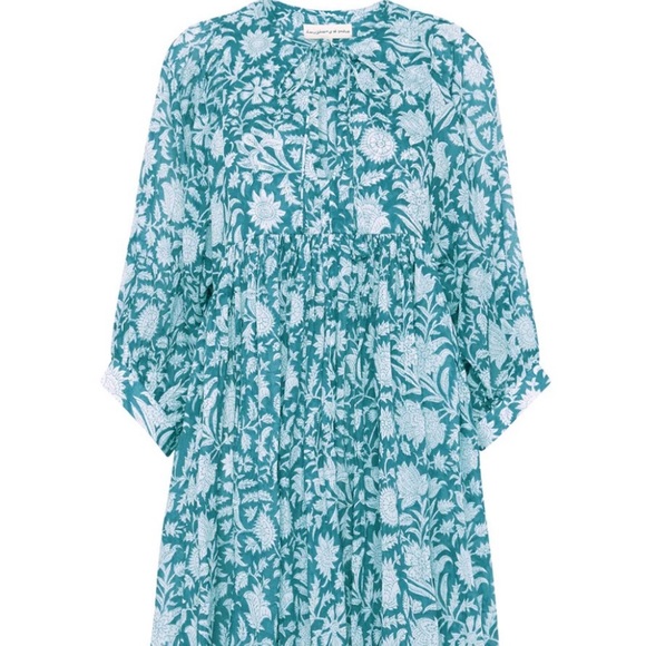 Daughters of India Blue Floral Mini Dress - Picture 3 of 10